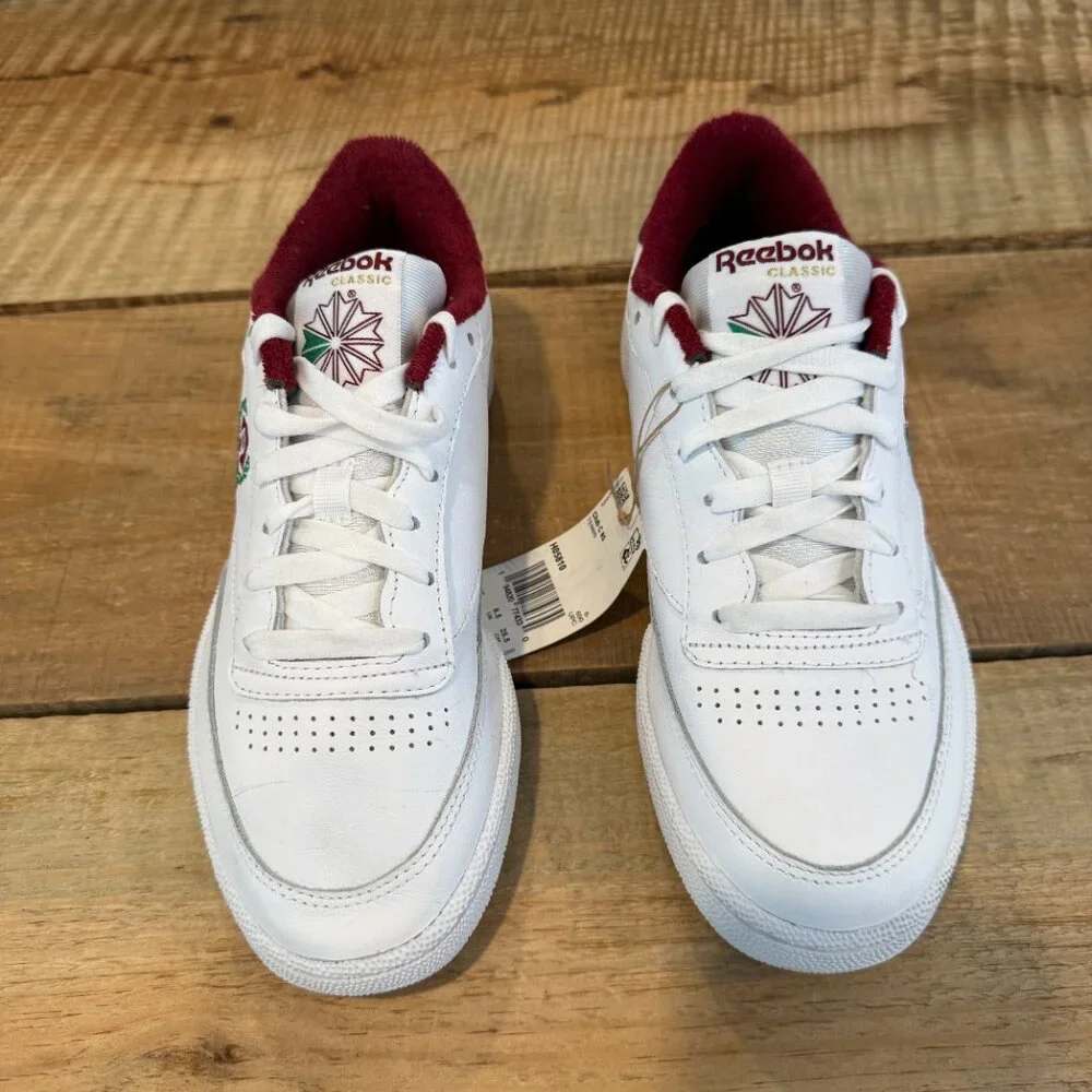 Reebok Club C 85 OG Crest White Classic Burgundy UNISEX NWT Size M 7.5/W9